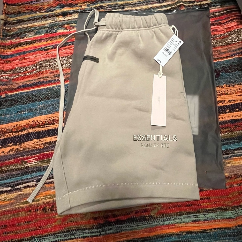 Fear of God Essentials Beige Athletic Shorts